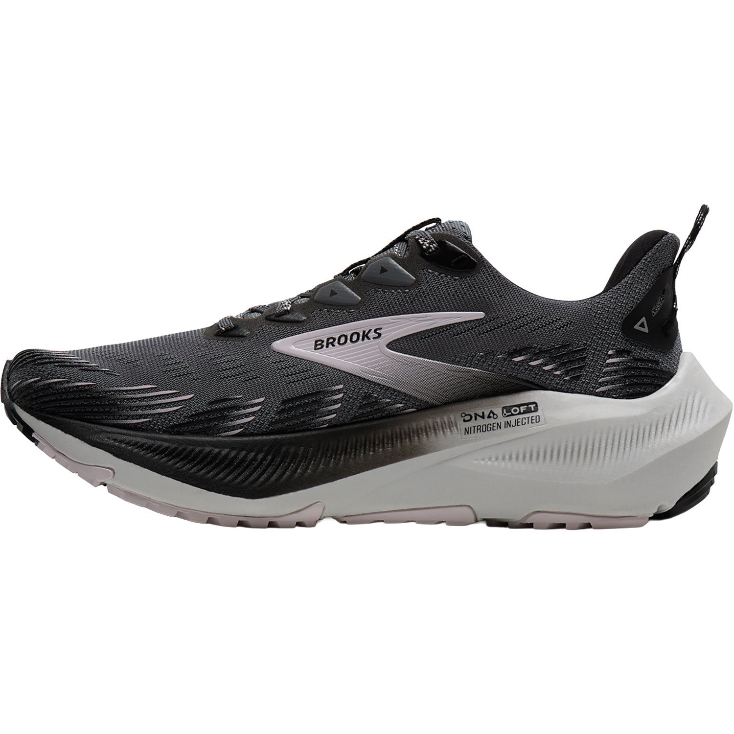 Womens Brooks Brooks Ghost Trail (Neutral Support) Women's Athletic Shoes Hiking Poppy Seed/Black/Pink Poppy Seed/Black/Pink