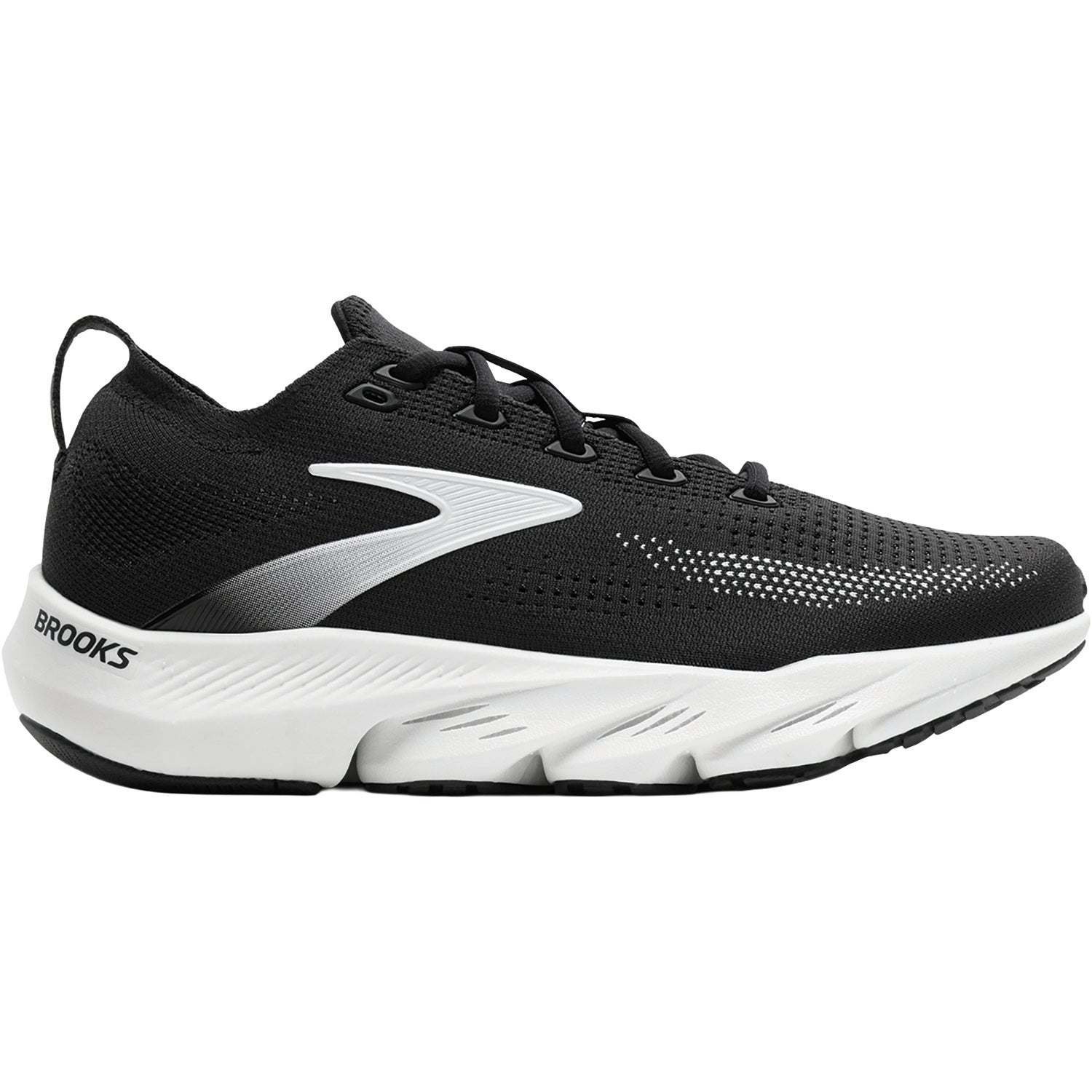 Womens Brooks Brooks Glycerin Flex (Flexible Support) Women's Athletic Shoes Black/White Black/White