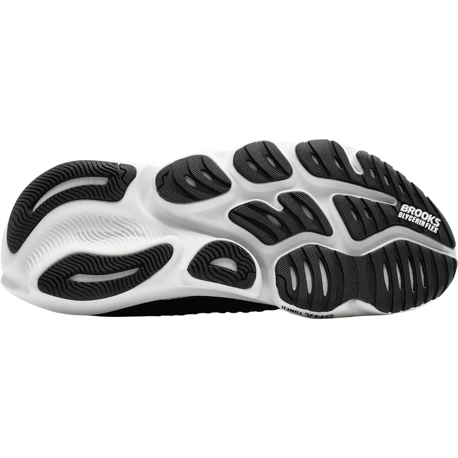 Womens Brooks Brooks Glycerin Flex (Flexible Support) Women's Athletic Shoes Black/White Black/White