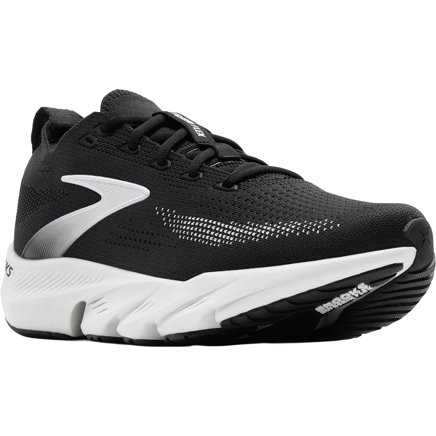 Womens Brooks Brooks Glycerin Flex (Flexible Support) Women's Athletic Shoes Black/White Black/White