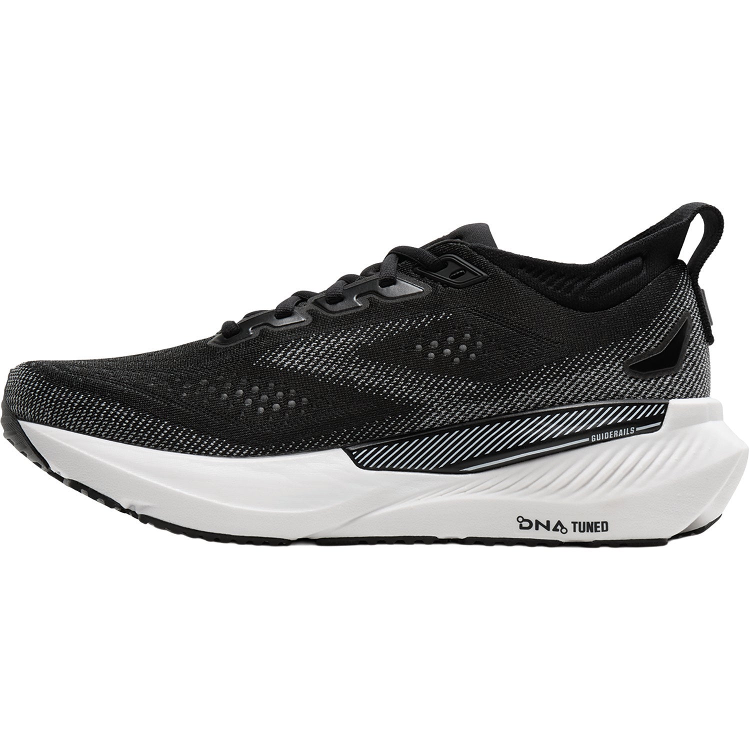 Mens Brooks Brooks Glycerin GTS 23 (Neutral Stability) Men's Athletic Shoes Black/Grey/White Black/Grey/White