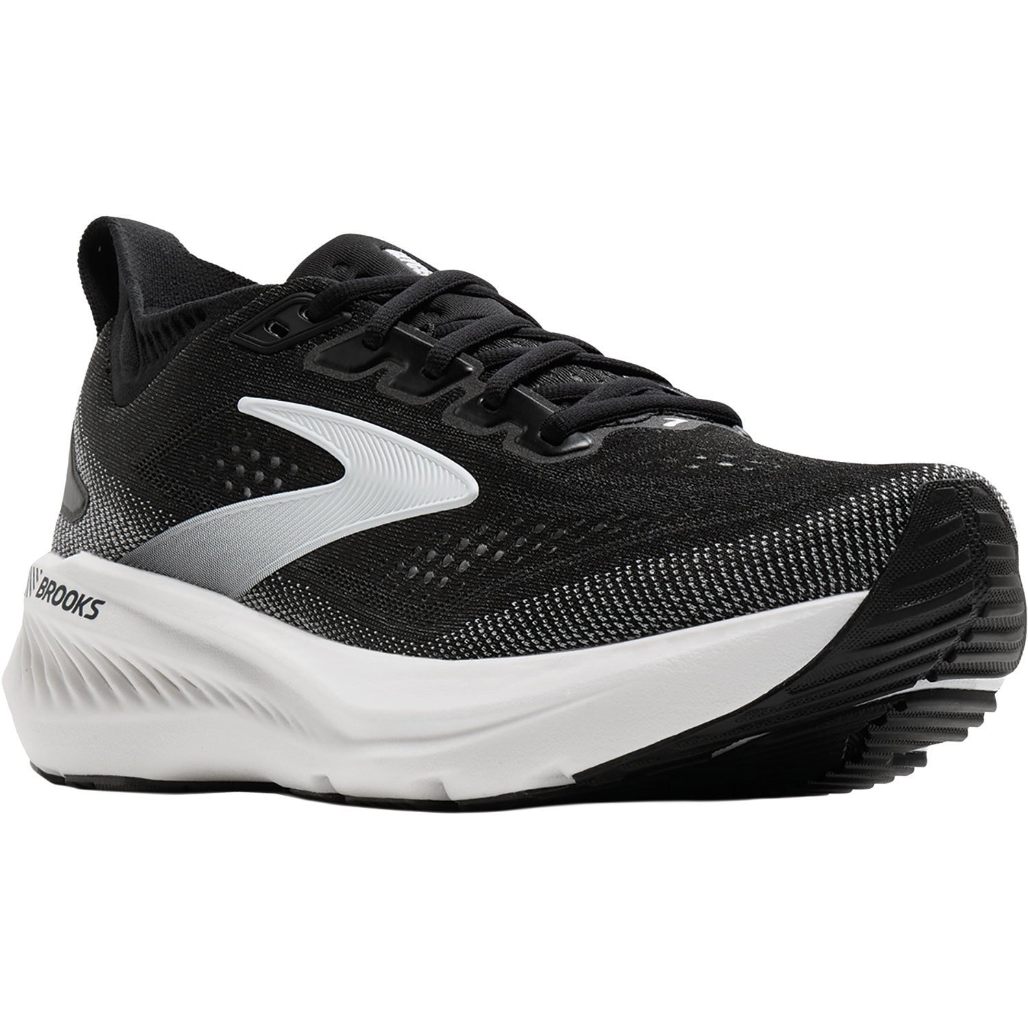 Mens Brooks Brooks Glycerin GTS 23 (Neutral Stability) Men's Athletic Shoes Black/Grey/White Black/Grey/White