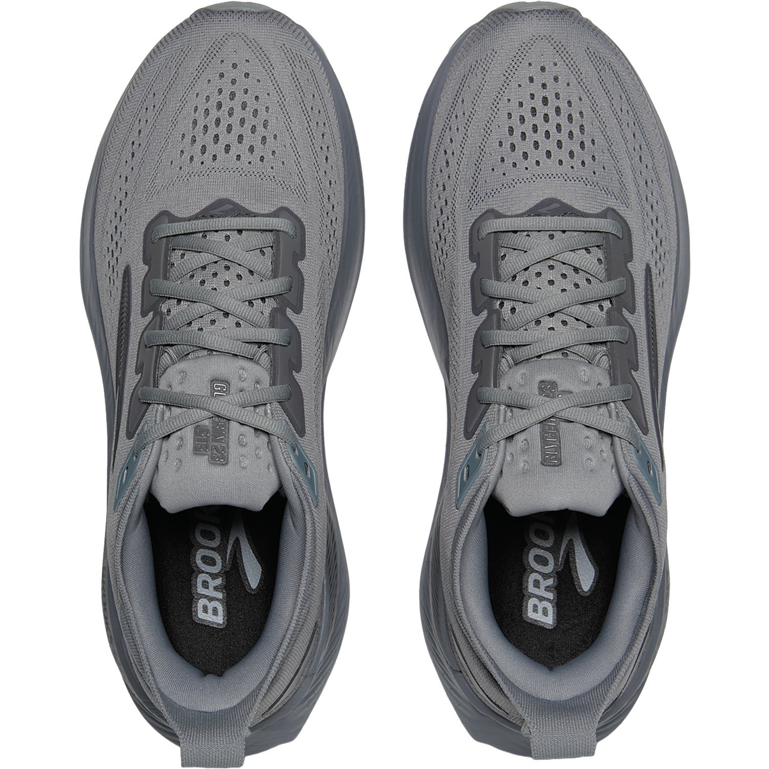 Mens Brooks Brooks Glycerin GTS 23 (Neutral Support) Men's Athletic Shoes Grey/Blackened Pearl Grey/Blackened Pearl