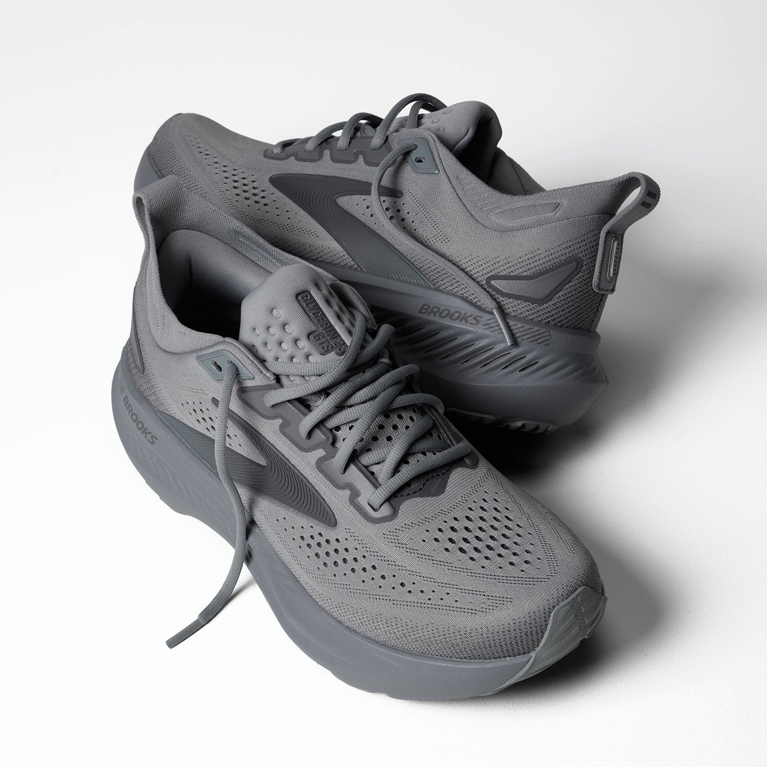 Mens Brooks Brooks Glycerin GTS 23 (Neutral Support) Men's Athletic Shoes Grey/Blackened Pearl Grey/Blackened Pearl