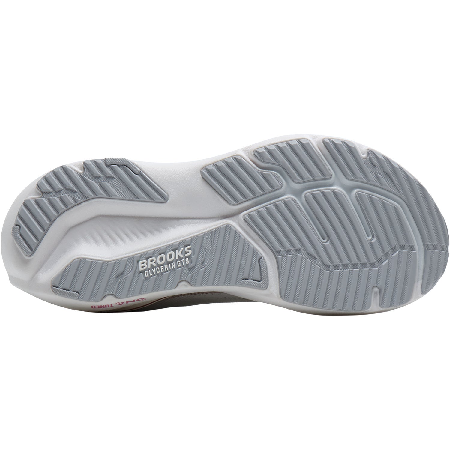 Womens Brooks Brooks Glycerin GTS (Neutral Support) Women's Athletic Shoes White/Harbor Mist/Metallic White/Harbor Mist/Metallic