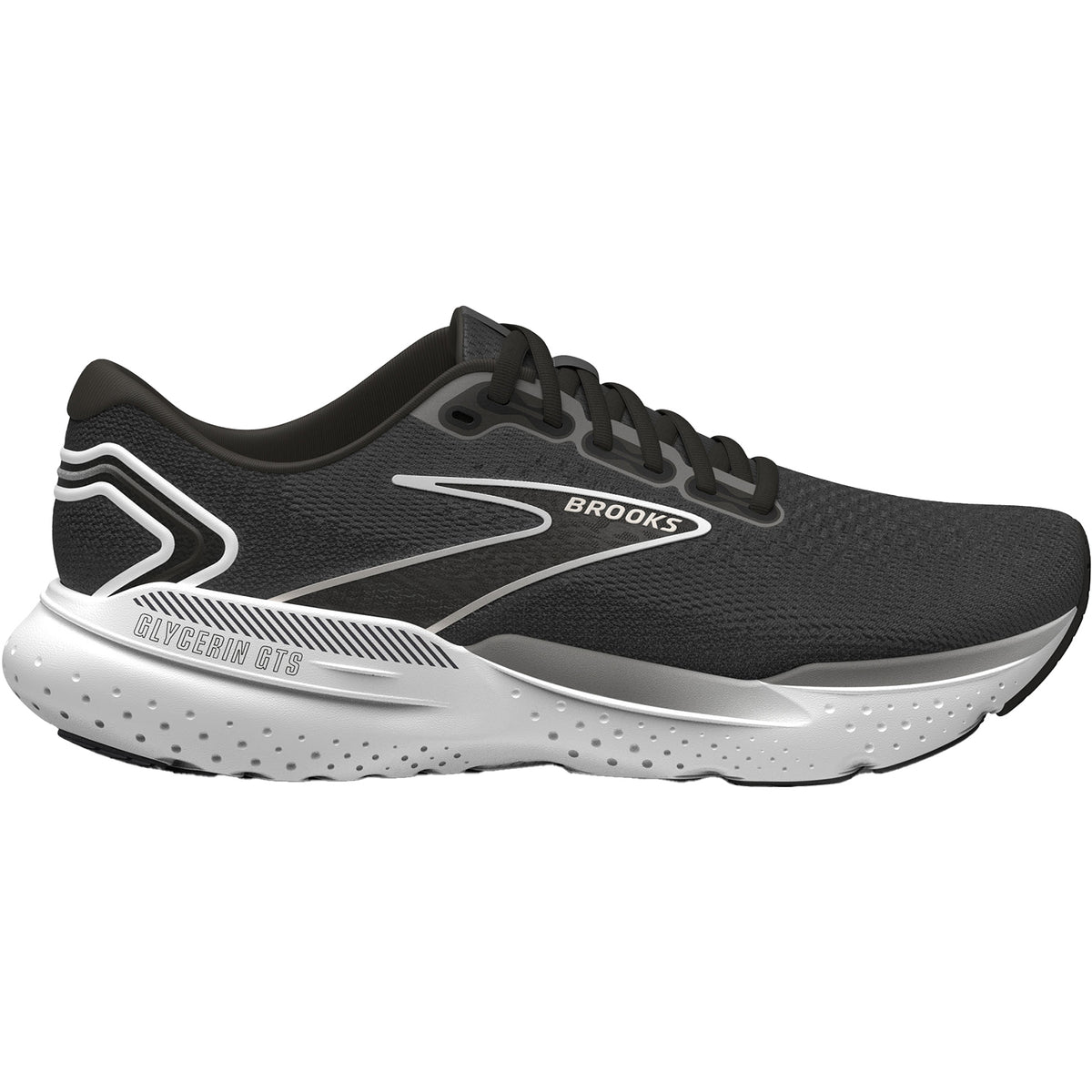 Men's Brooks Glycerin GTS 21 Black/Grey/White Mesh – Footwear etc.