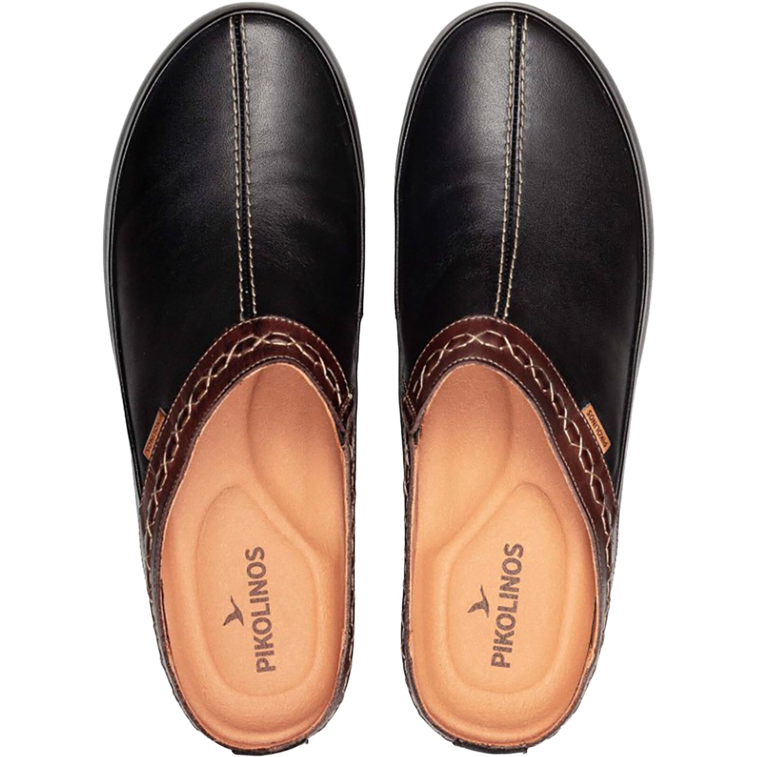 Womens Pikolinos Pikolinos Granada W0W-3922C1 Women's Open Back Clogs Black Leather Black Leather