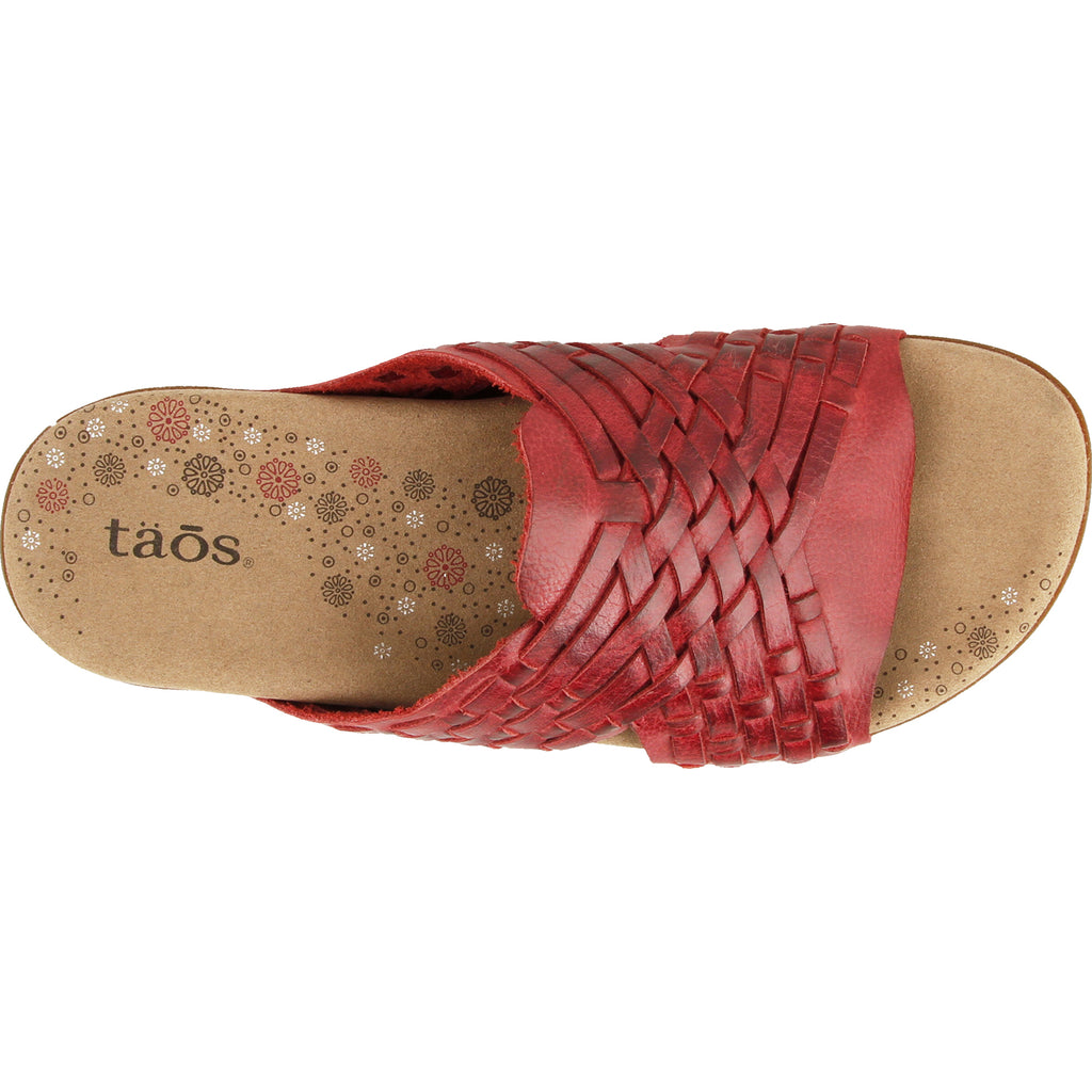 Womens Taos Women's Taos Guru Red Leather Red Leather