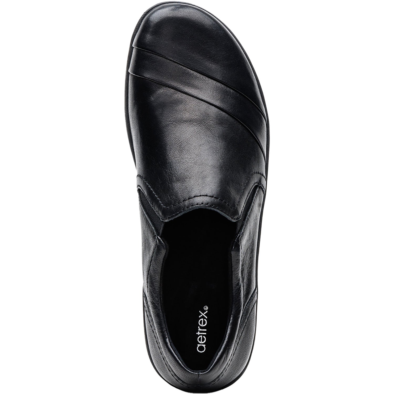 Womens Aetrex Women's Aetrex Helena Black Leather Black Leather