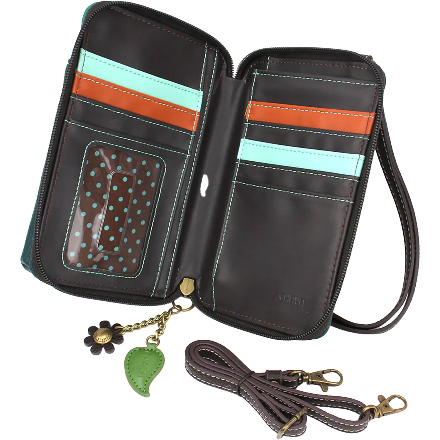 Womens Chala Chala Handbags Hummingbird Wallet Crossbody Handbag Turquoise Turquoise