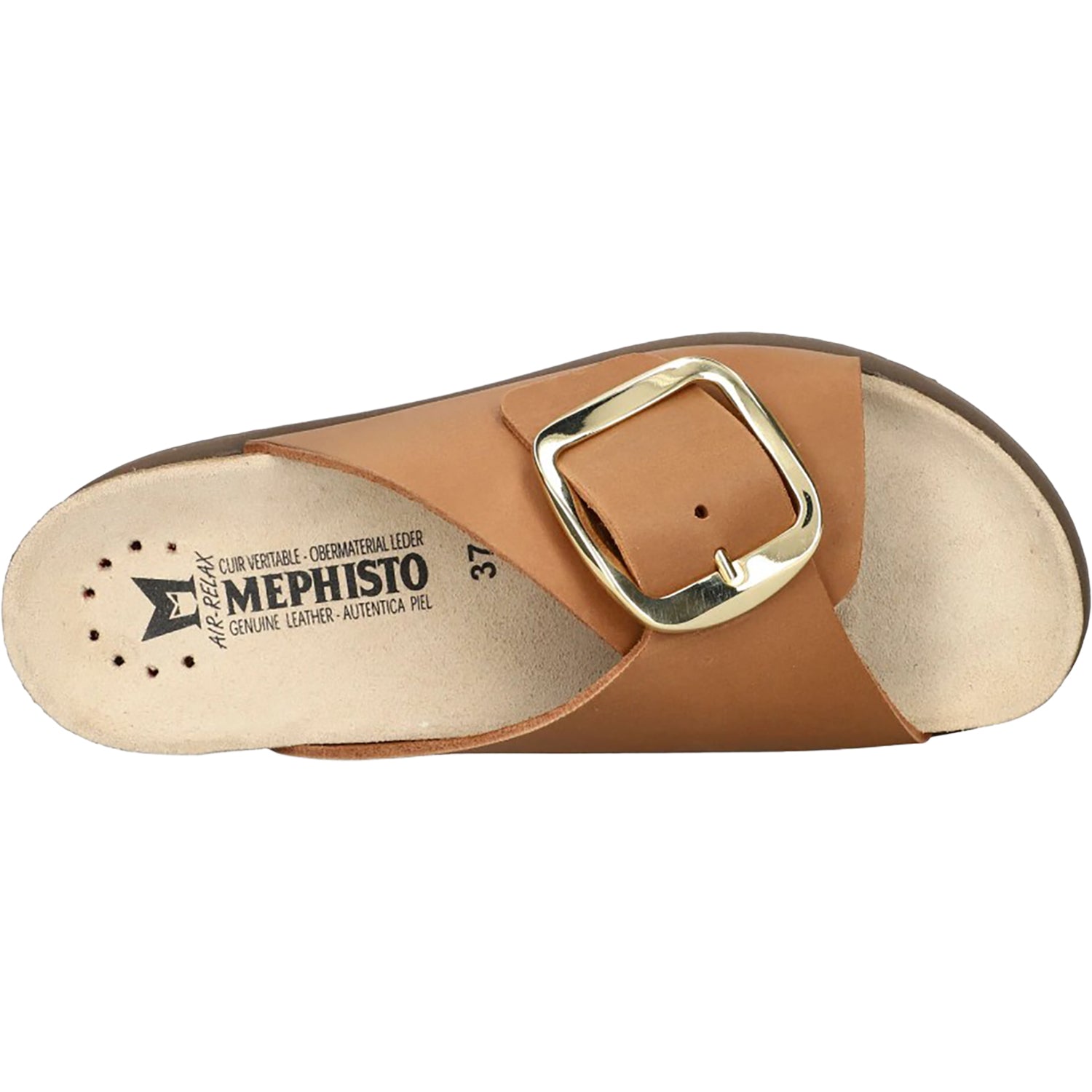 Womens Mephisto Mephisto Hariana Women's Slide Sandals Camel Scratch Camel Scratch