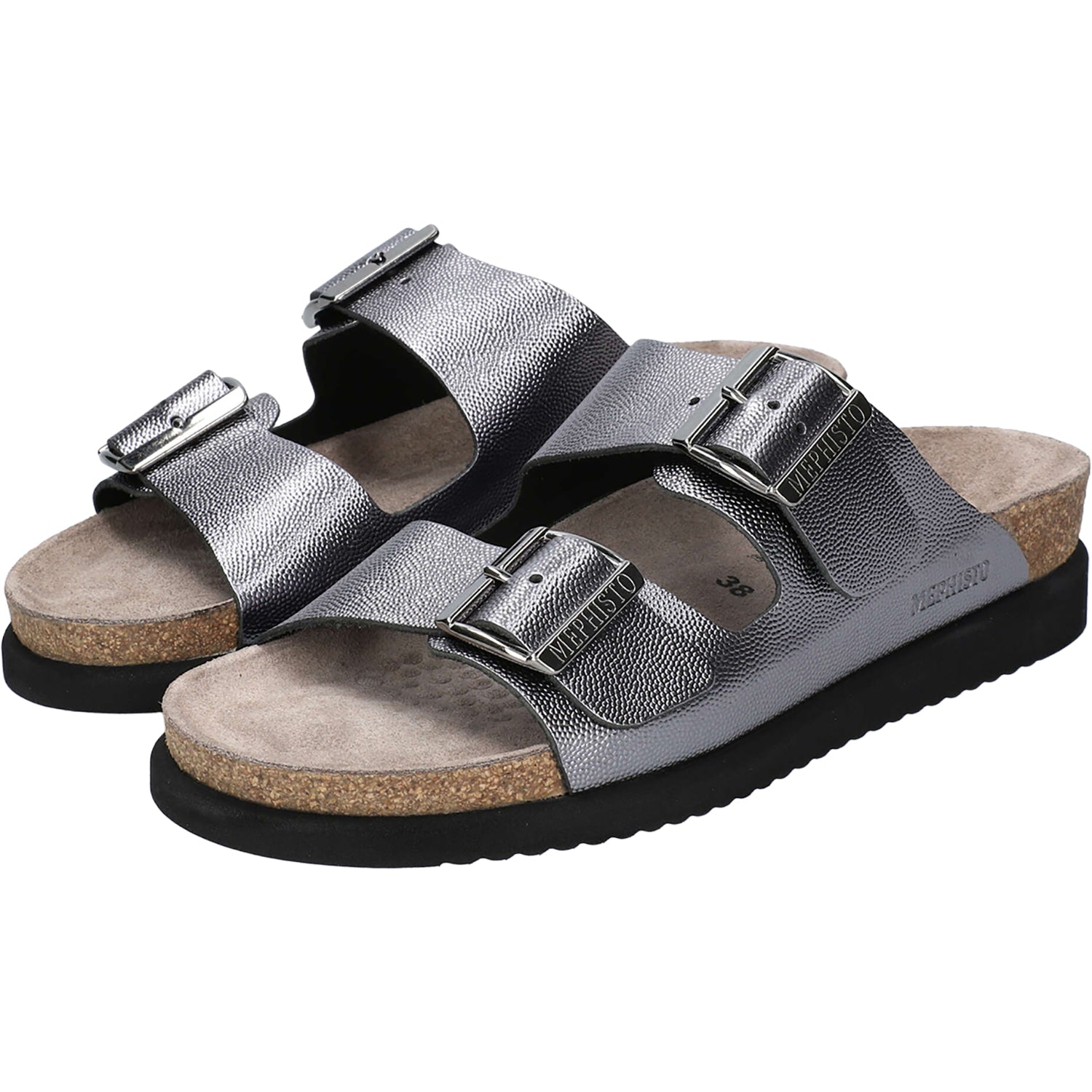 Womens Mephisto Mephisto Hester Women's Slide Sandals Grey Odysee Grey Odysee