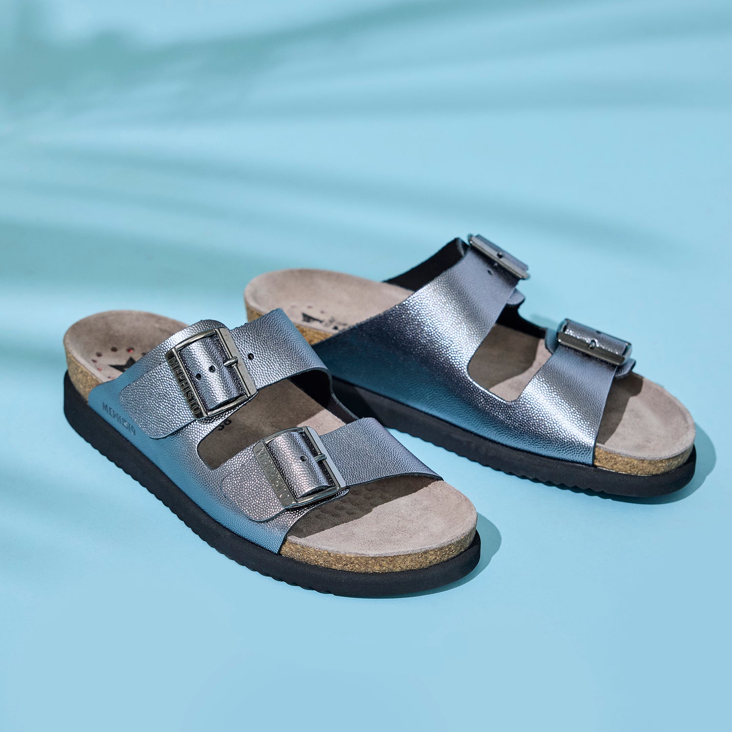 Womens Mephisto Mephisto Hester Women's Slide Sandals Grey Odysee Grey Odysee