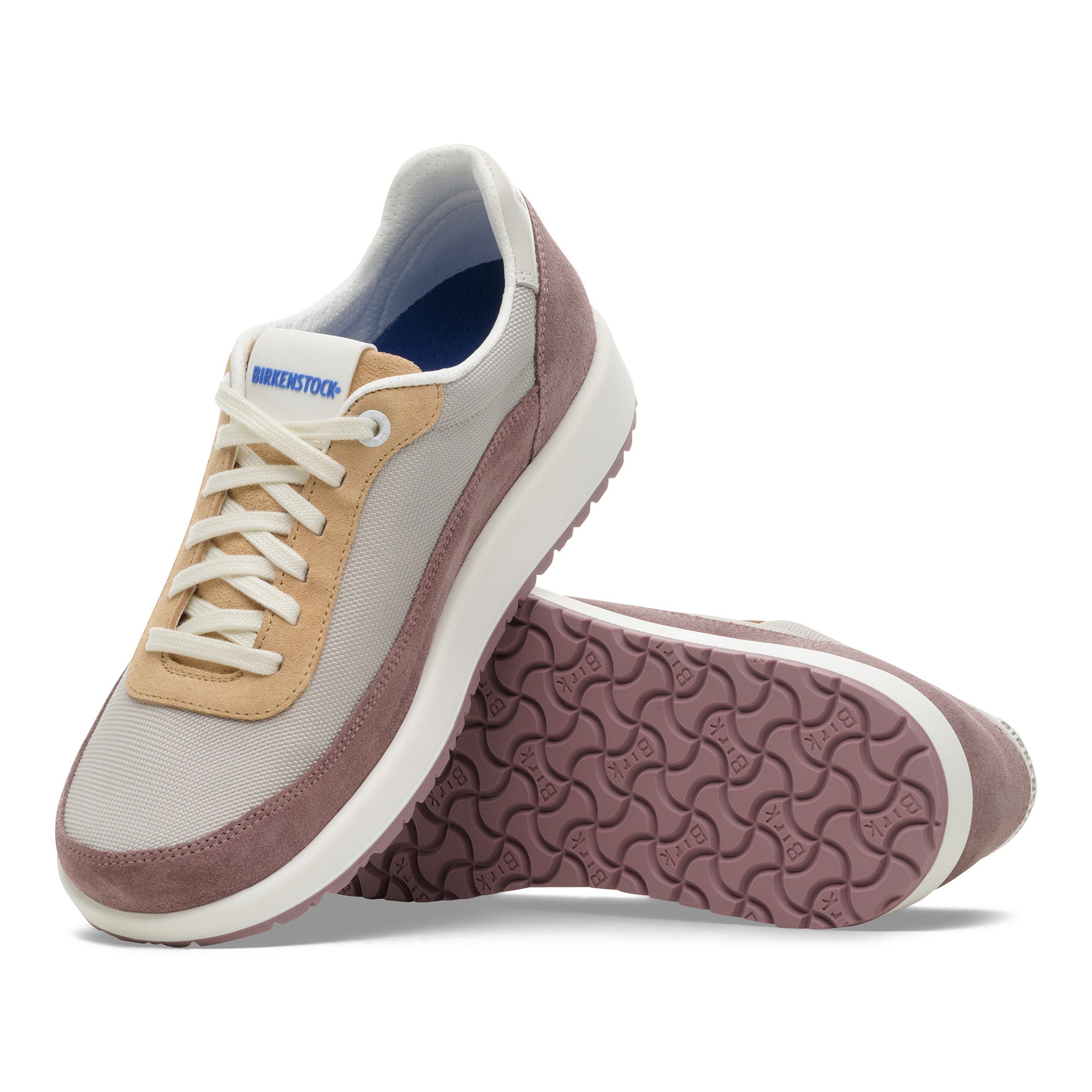 Womens Birkenstock Birkenstock Honnef City Women's Sporty Lace Up Shoes Faded Purple/New Beige Suede Faded Purple/New Beige Suede
