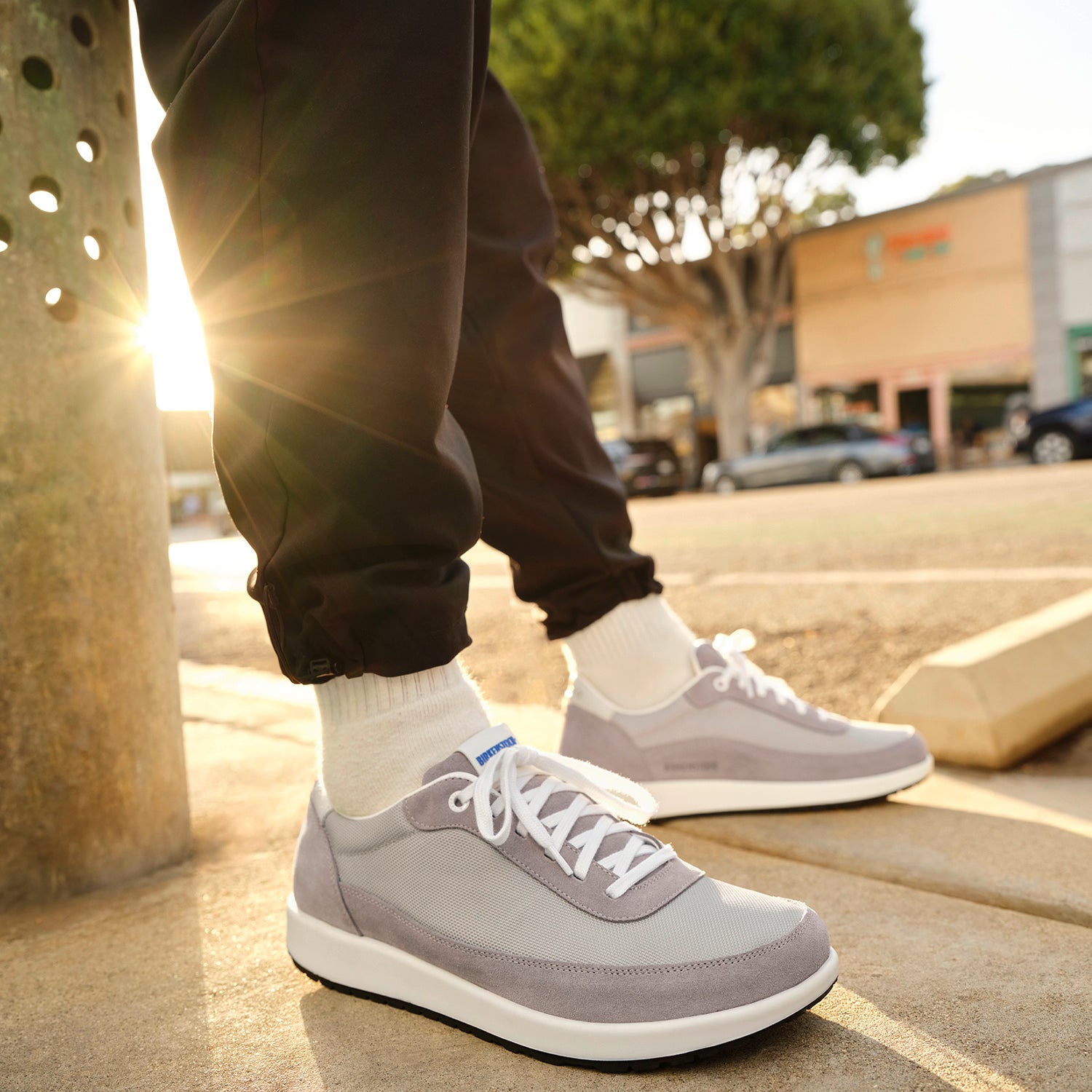 Unisex Birkenstock Unisex Birkenstock Honnef City Whale Gray/Stone Coin Suede/Textile Whale Gray/Stone Coin Suede/Textile