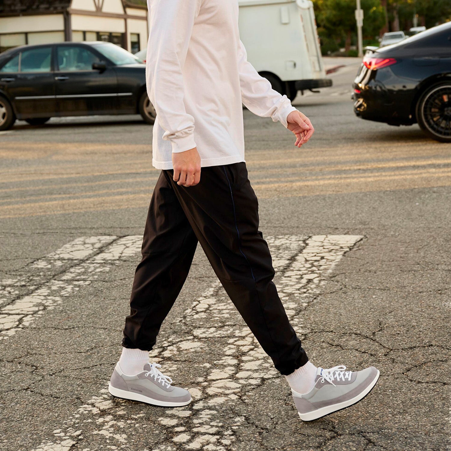 Unisex Birkenstock Unisex Birkenstock Honnef City Whale Gray/Stone Coin Suede/Textile Whale Gray/Stone Coin Suede/Textile