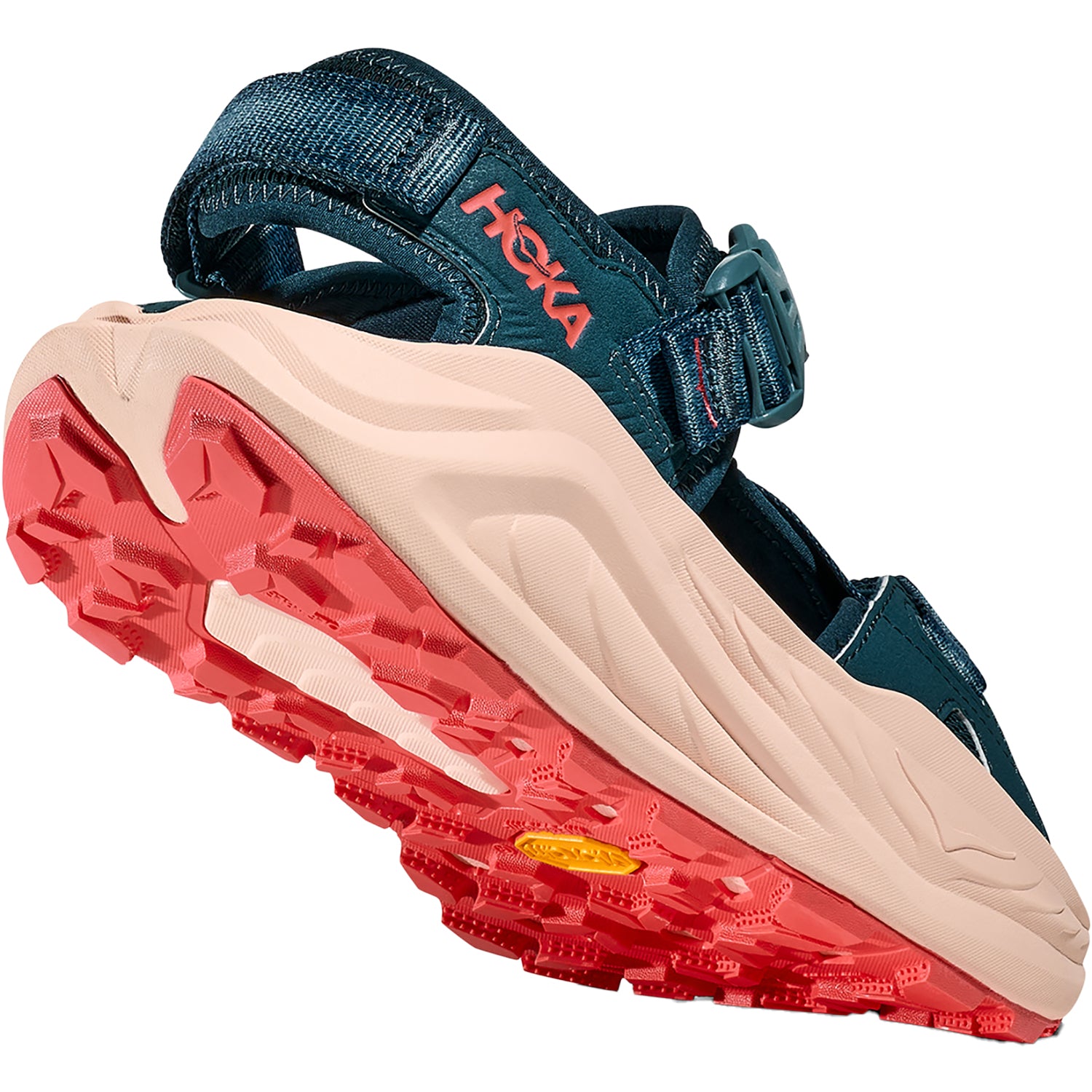 Womens Hoka one one Women's Hoka Infini Hike TC Blue Twilight/Grapefruit Synthetic Blue Twilight/Grapefruit Synthetic