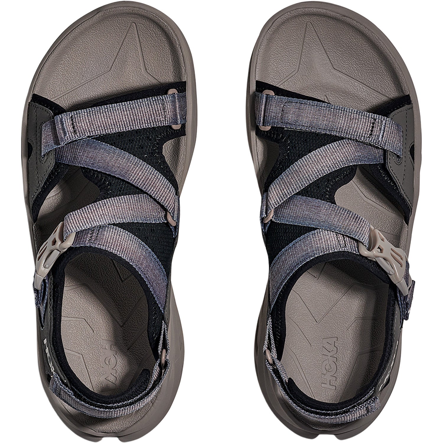 Mens Hoka one one Hoka Infini Hike TC (Neutral Support) Men's Sandals Hiking Outdoor Black/Cement Black/Cement