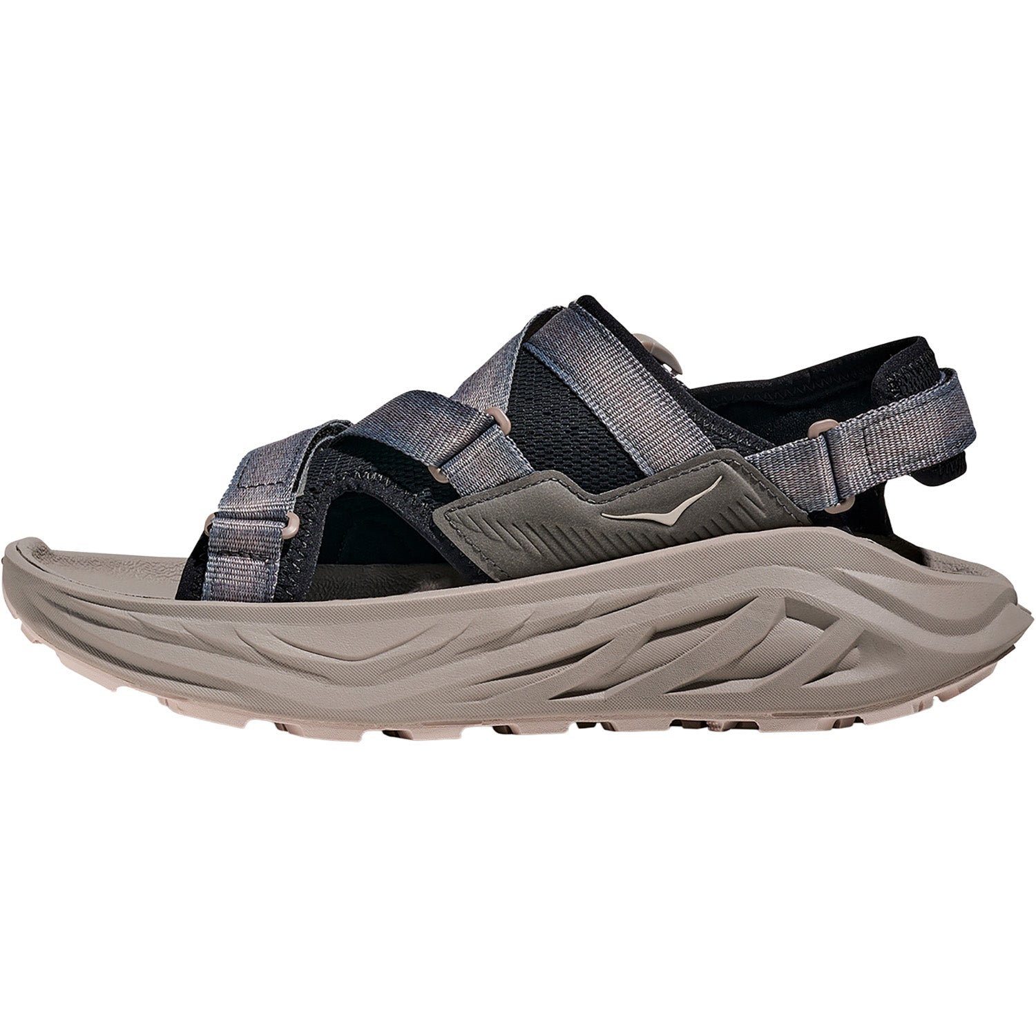 Mens Hoka one one Hoka Infini Hike TC (Neutral Support) Men's Sandals Hiking Outdoor Black/Cement Black/Cement