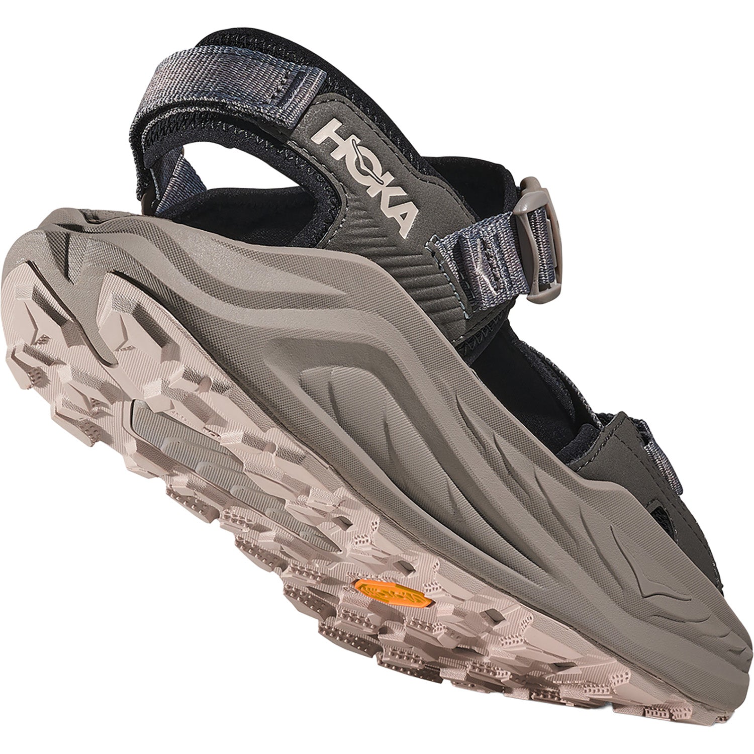 Mens Hoka one one Hoka Infini Hike TC (Neutral Support) Men's Sandals Hiking Outdoor Black/Cement Black/Cement