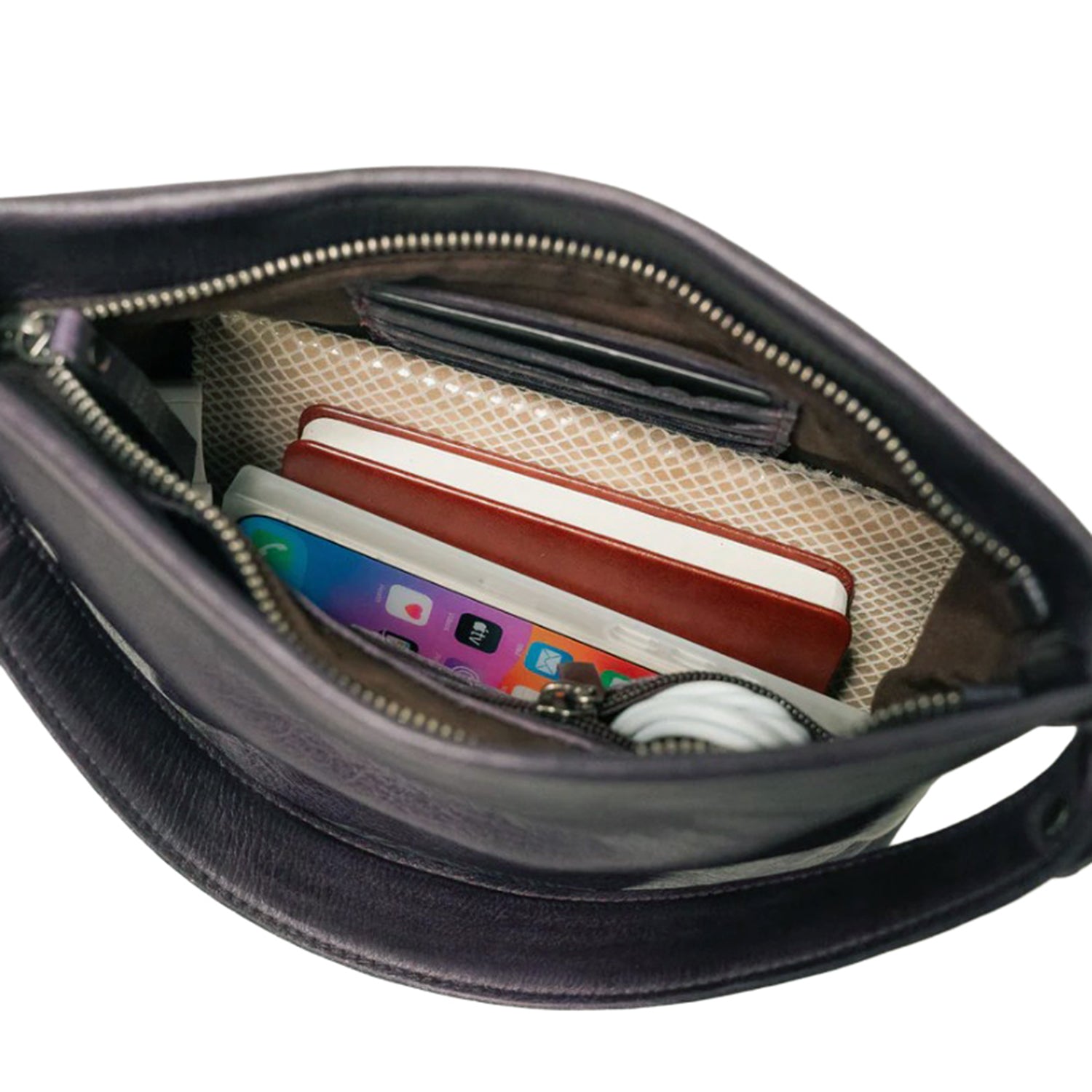 Womens Latico Latico Ivy Crossbody Bag Handbag Black Leather Black Leather