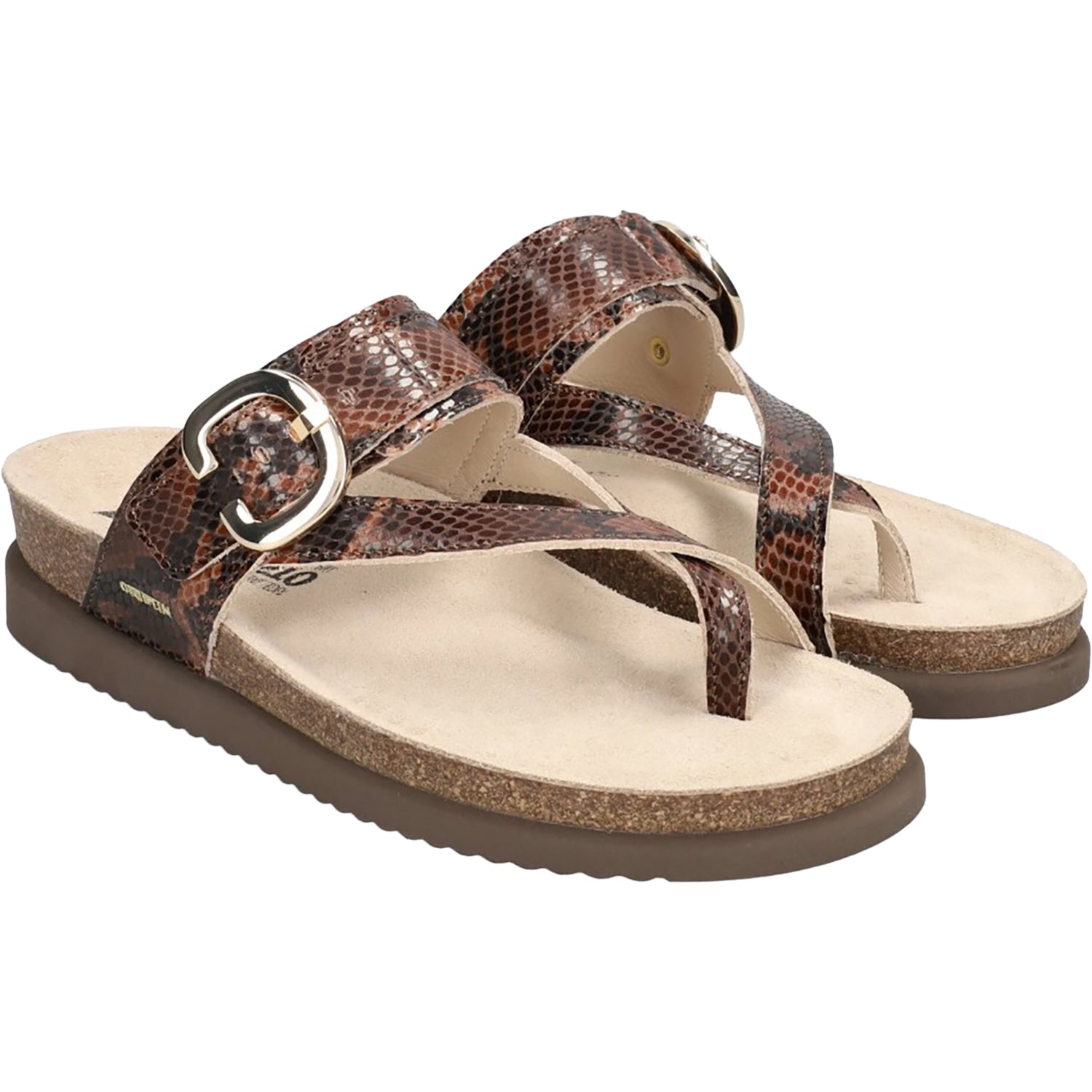 Womens Mephisto Mephisto Izaora Women's Sandals Thong Sandals Tobacco Boa Tobacco Boa