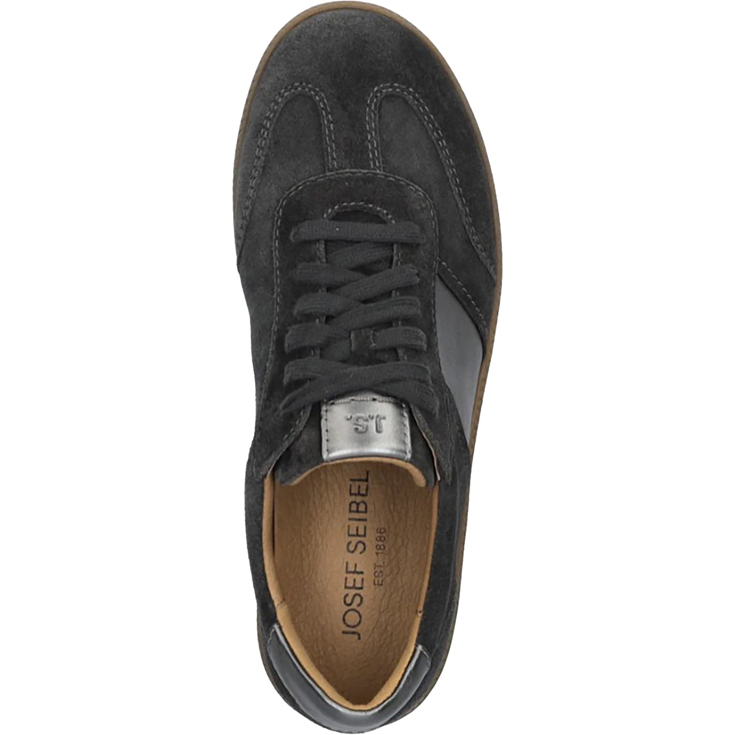Womens Josef seibel Josef Seibel Joleen 05 Women's Lace Up Shoes Granite Metallic Leather/Suede Combi Granite Metallic Leather/Suede Combi