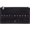 Womens Hobo Hobo Jill Large Bifold Wallet Black Buffed Leather with Studs Black Buffed Leather with Studs