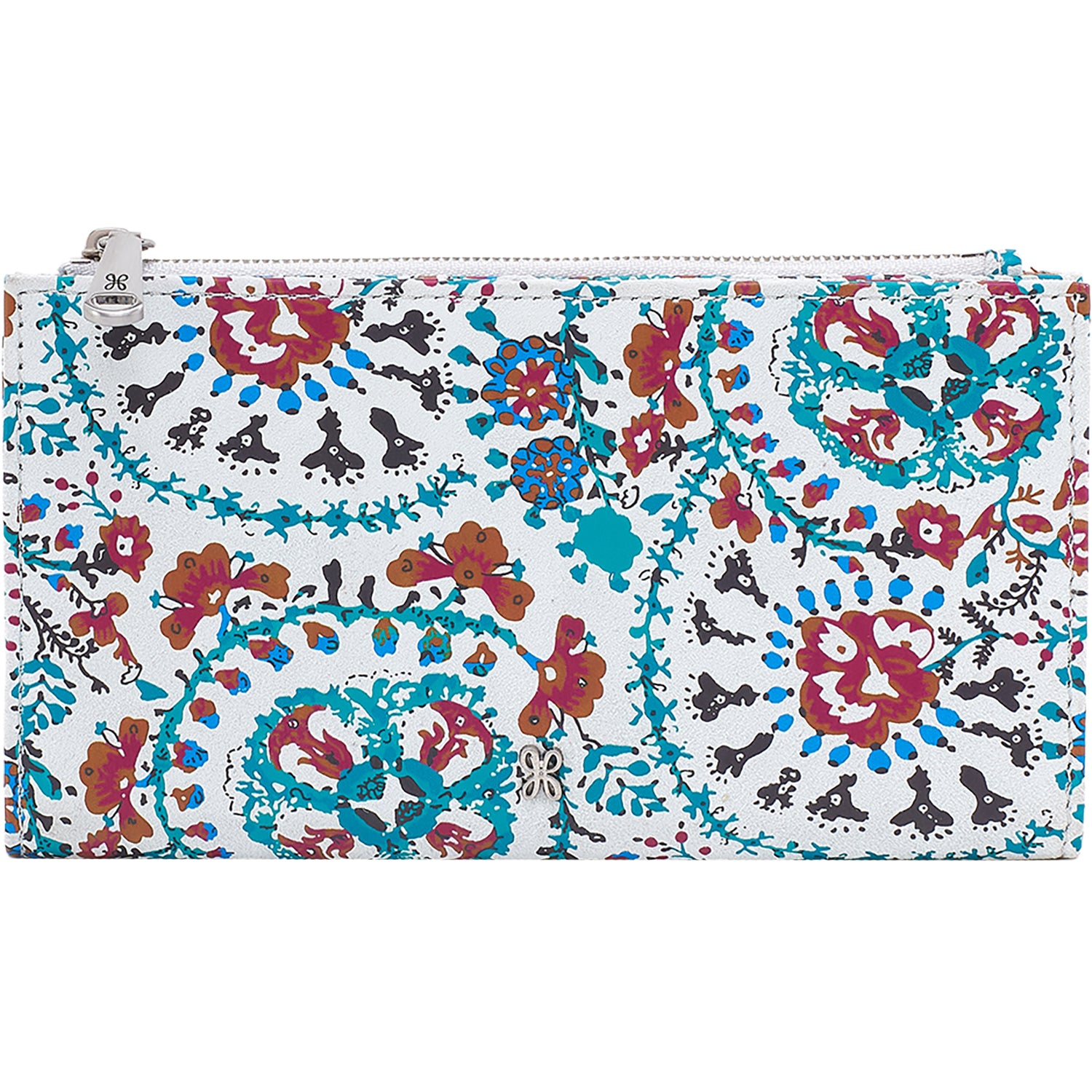 Womens Hobo Hobo Jill Trifold Wallet Batik Blooms Batik Blooms