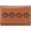 Womens Hobo Hobo Jill Trifold Wallet Canyon Petal Perforated Leather Canyon Petal Perforated Leather