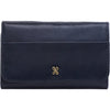 Womens Hobo Hobo Jill Trifold Wallet Ink Navy Polished Leather Ink Navy