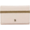 Womens Hobo Hobo Jill Trifold Wallet Pale Flax Polished Leather Pale Flax Polished Leather