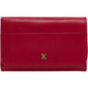 Womens Hobo Hobo Jill Trifold Wallet True Red Polished Leather True Red Polished Leather
