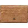 Womens Hobo Hobo International Jill Trifold Wallet Handbag Buffed Whiskey w/Leather Stitch Buffed Whiskey w/Leather Stitch