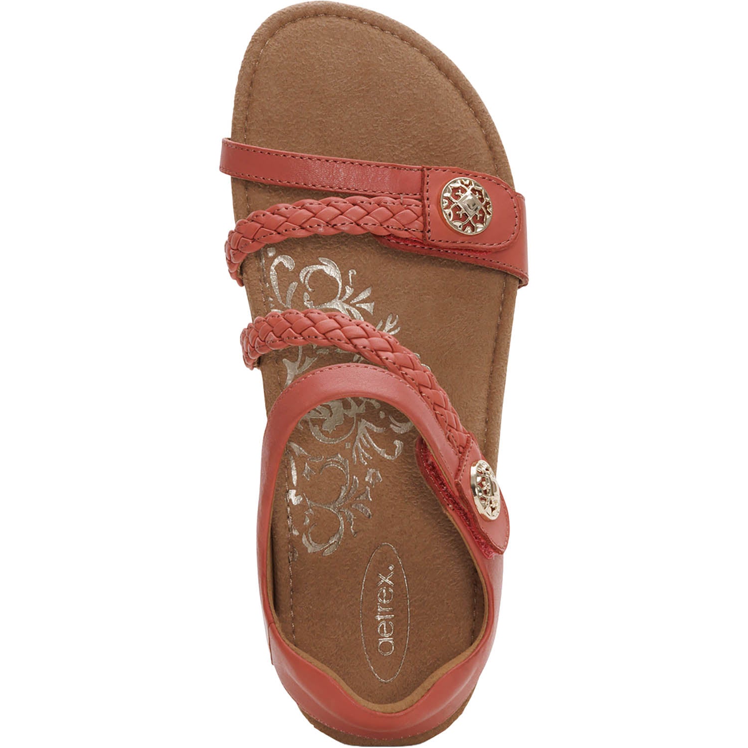 Womens Aetrex Aetrex Jillian Women's Sandals Antique Rose Antique Rose