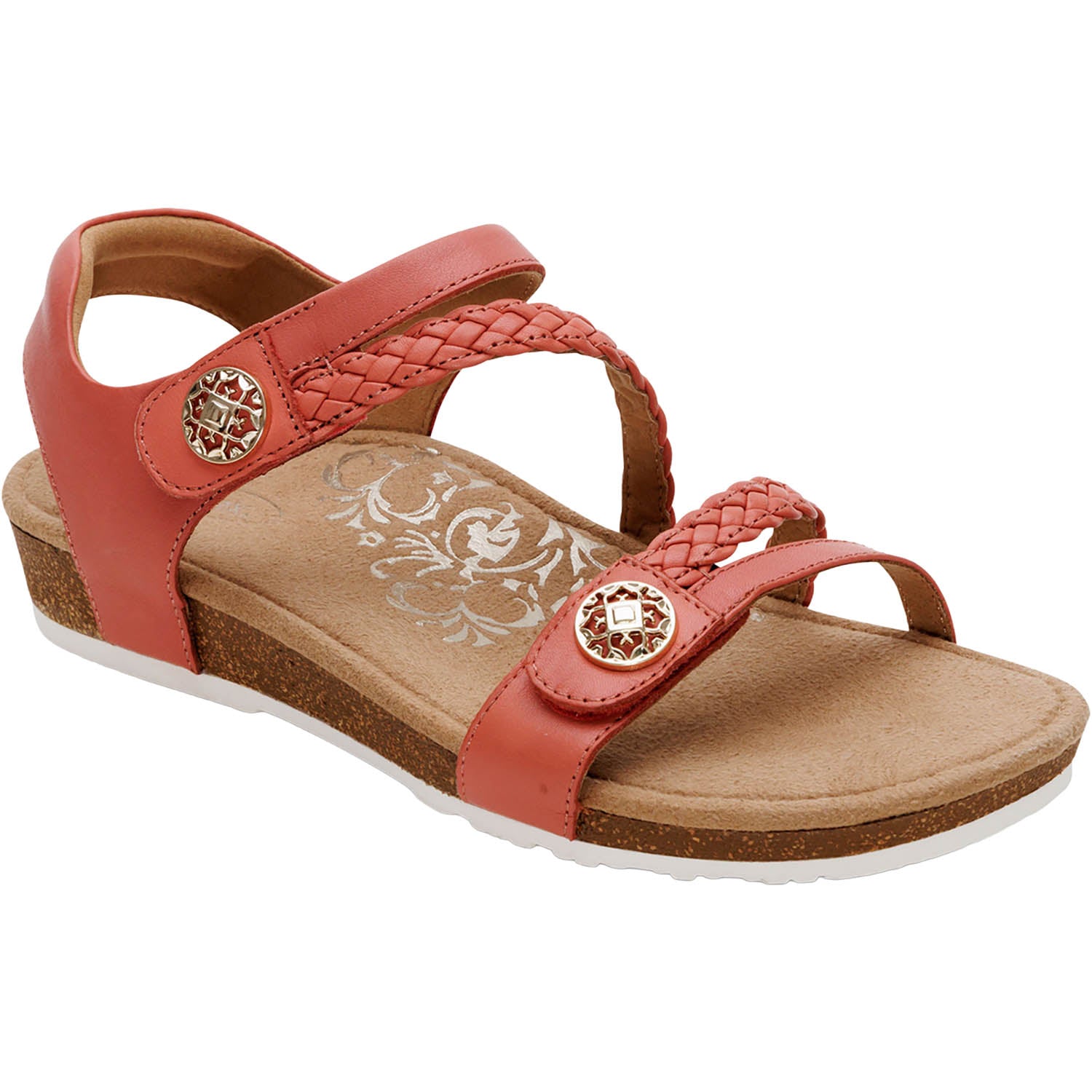 Womens Aetrex Aetrex Jillian Women's Sandals Antique Rose Antique Rose
