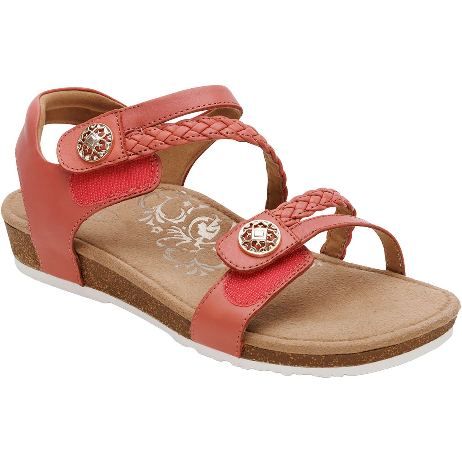 Womens Aetrex Aetrex Jillian Women's Sandals Antique Rose Antique Rose