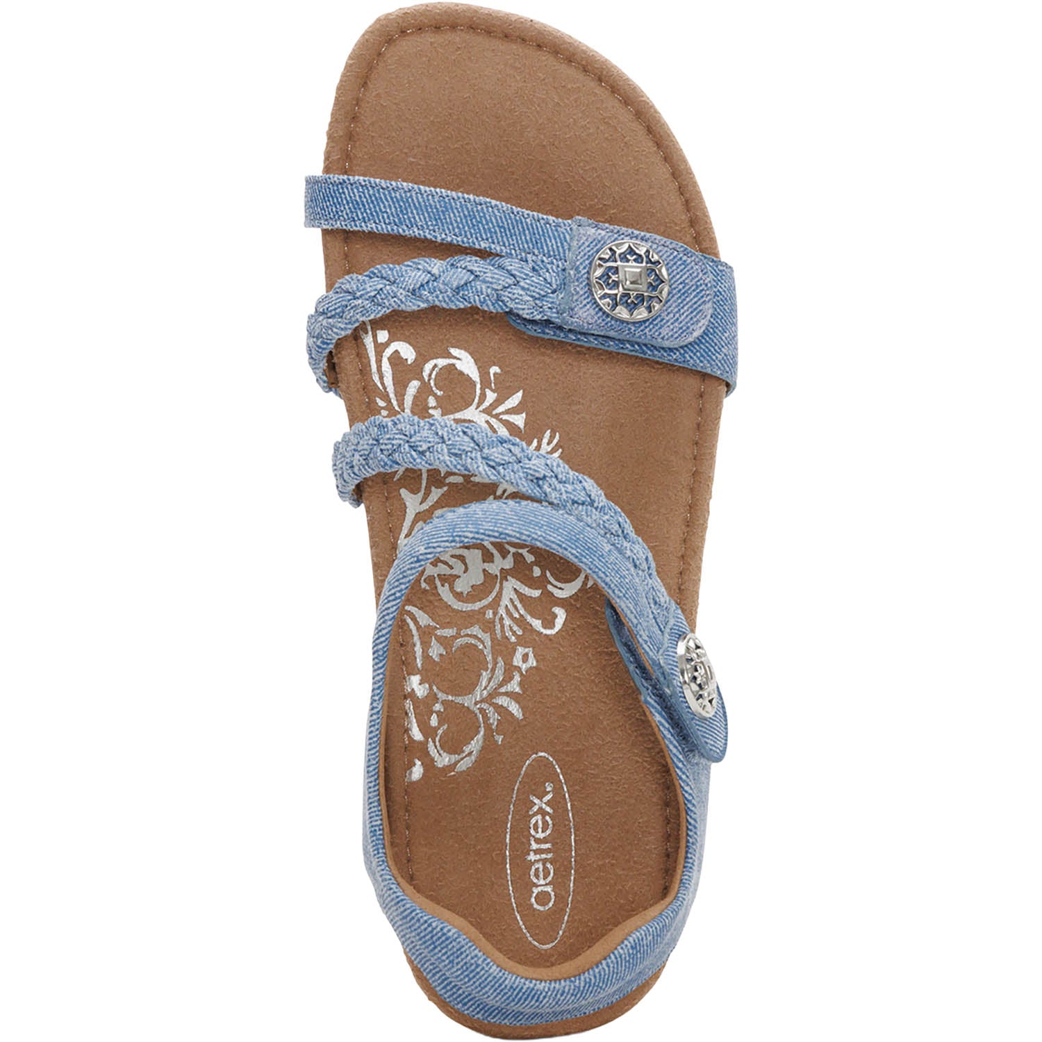 Womens Aetrex Aetrex Jillian Women's Sandals Denim Denim