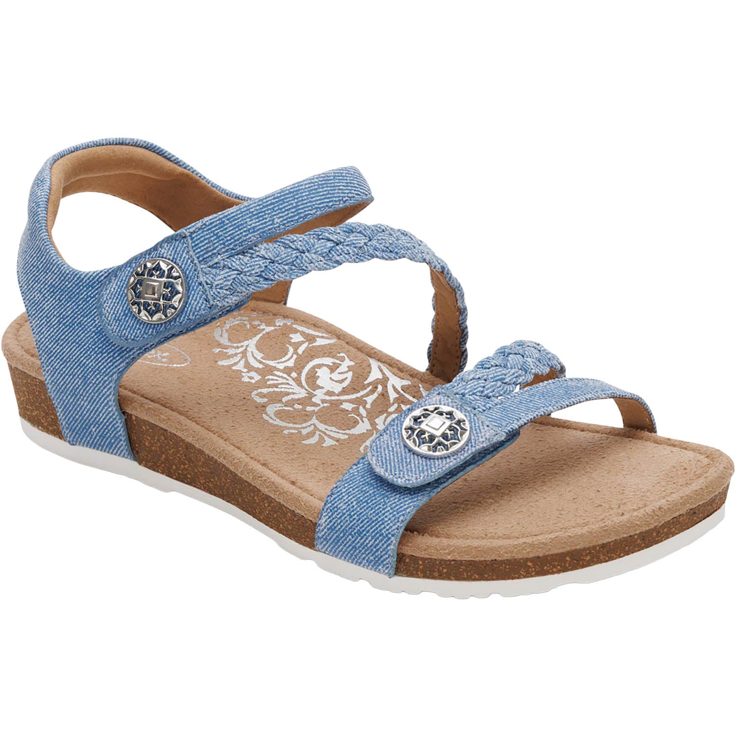 Womens Aetrex Aetrex Jillian Women's Sandals Denim Denim