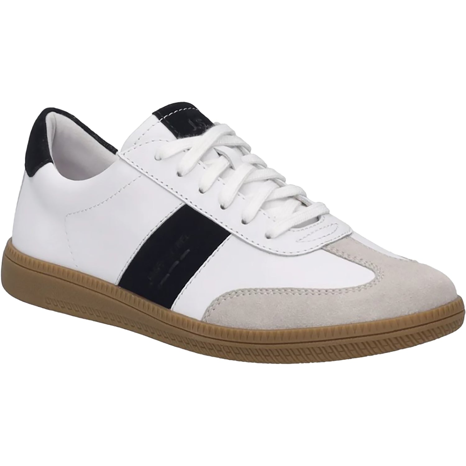 Womens Josef seibel Josef Seibel Joleen 01 Women's Sporty Lace Up Shoes White/Black Suede White/Black Suede