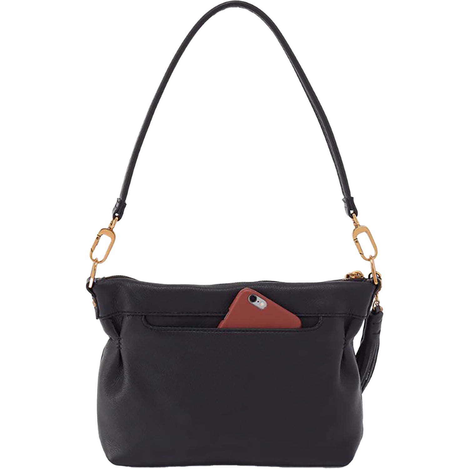 Womens Hobo Hobo Kori Crossbody Handbag Black Pebbled Leather Black Pebbled Leather