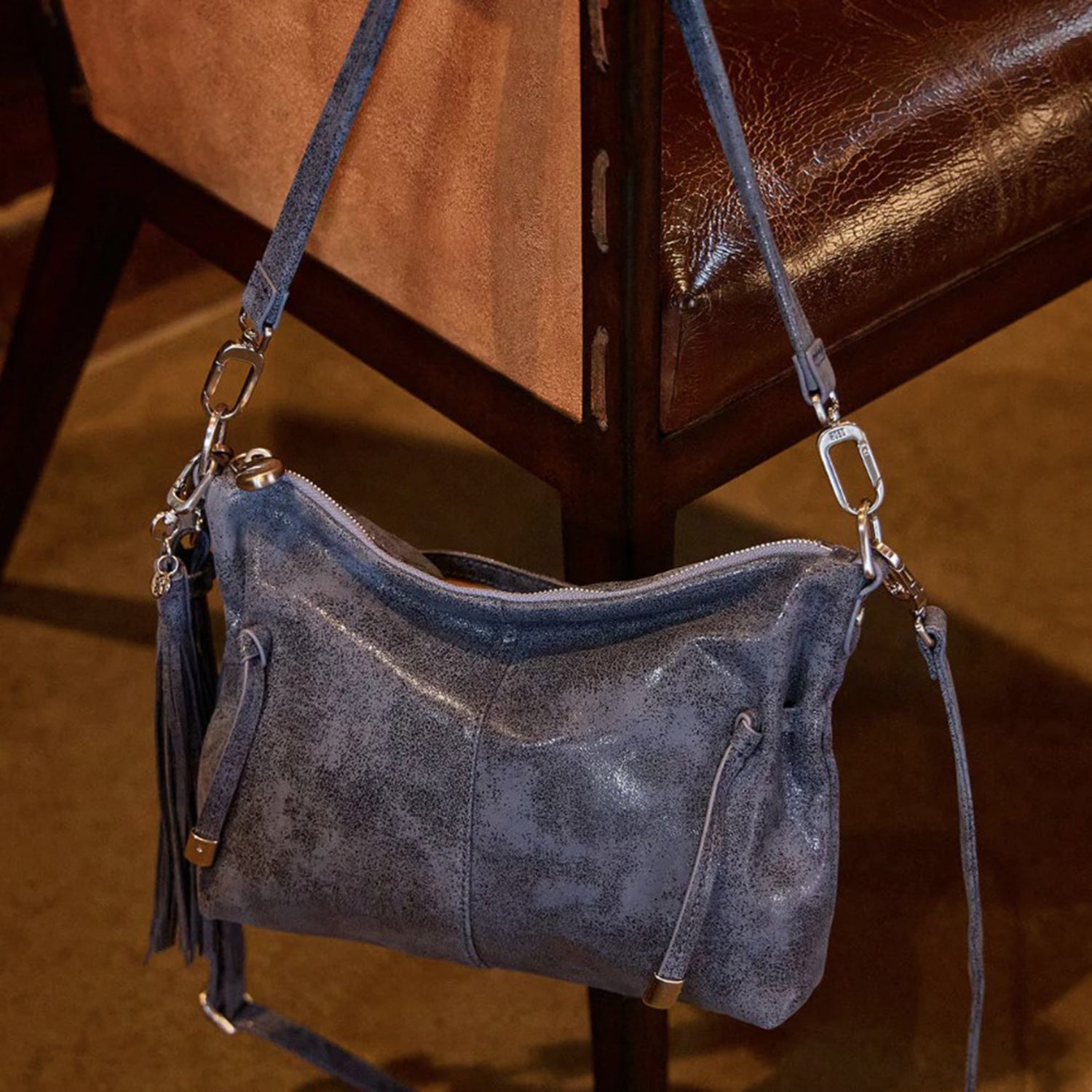 Womens Hobo Hobo Kori Crossbody Handbag Buffed Indigo Sky Buffed Indigo Sky