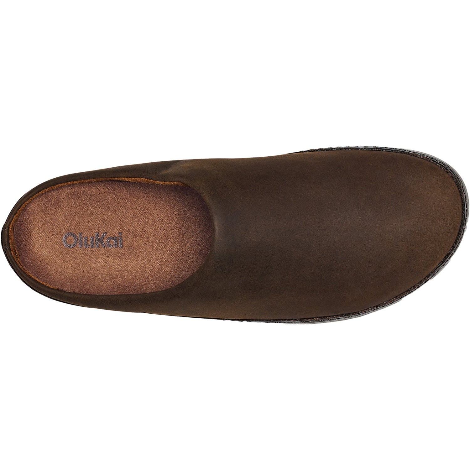 Mens Olukai Olukai Ku'U Oiled Men's Slippers Open Back Dark Java/Dark Java Dark Java/Dark Java