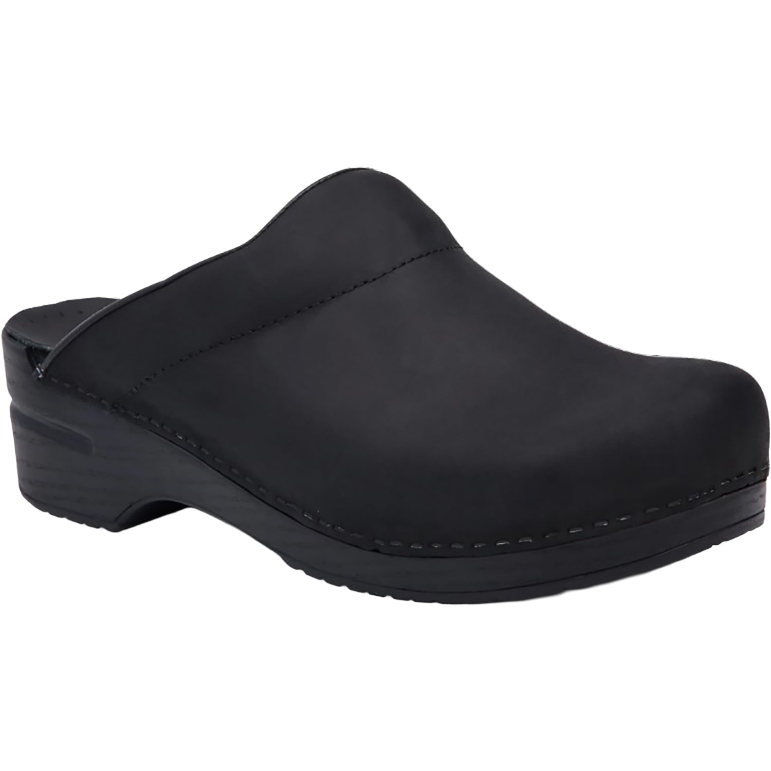 Mens Dansko Dansko Karl Men's Open-Back Clogs Black Oiled Leather Black Oiled Leather
