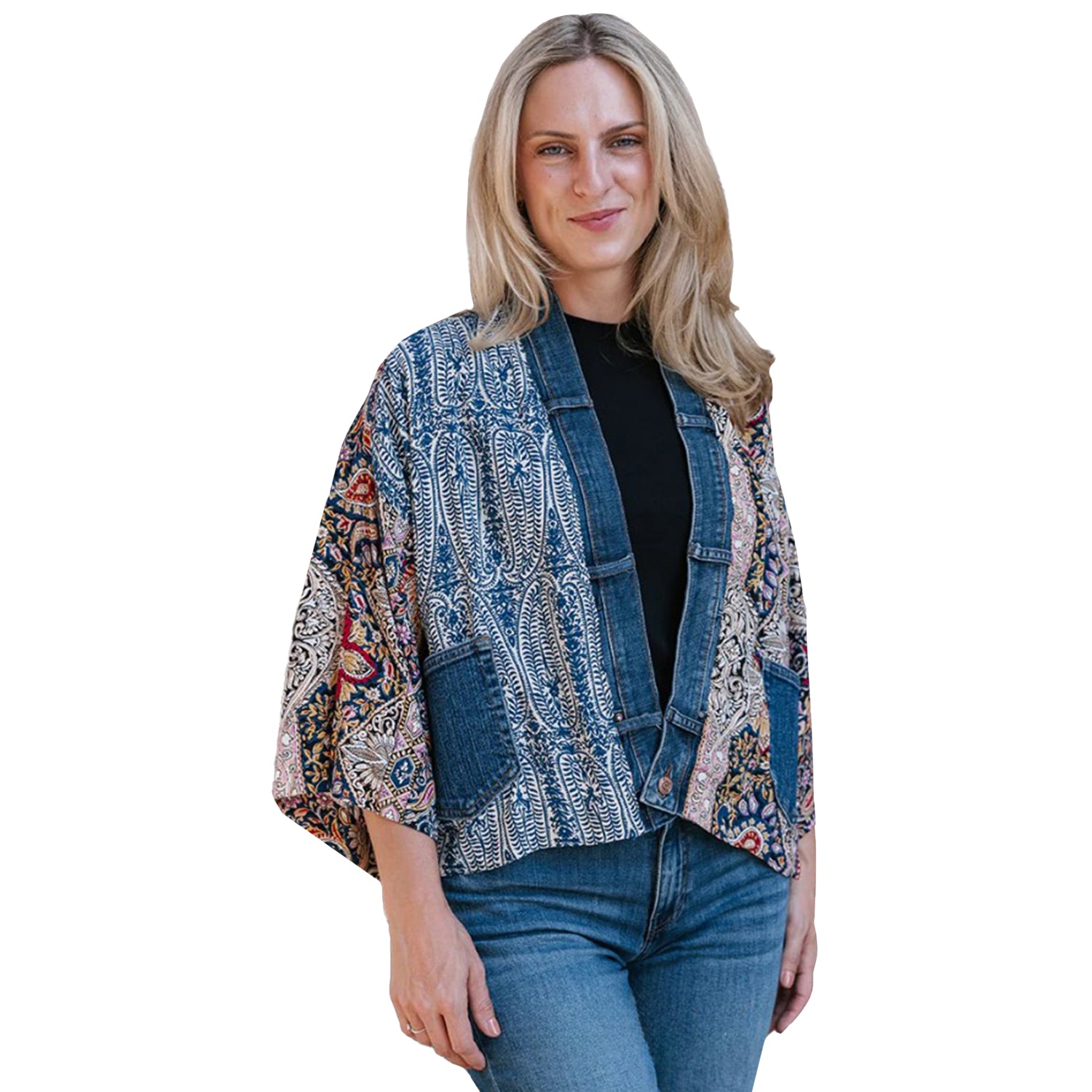 Womens Shannon passero Women's Shannon Passero Karol Cardigan Blue Paisley Mix Blue Paisley Mix