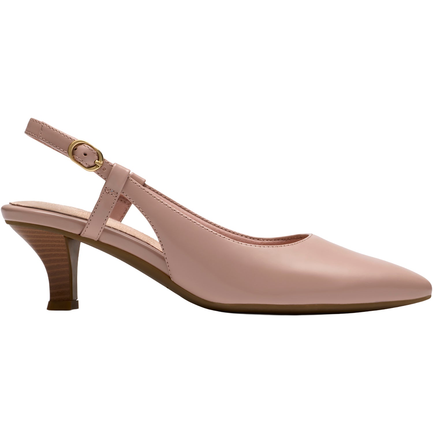 Womens Clarks Clarks Kepley Lane Women's Dress Heels Light Pink Leather Light Pink Leather