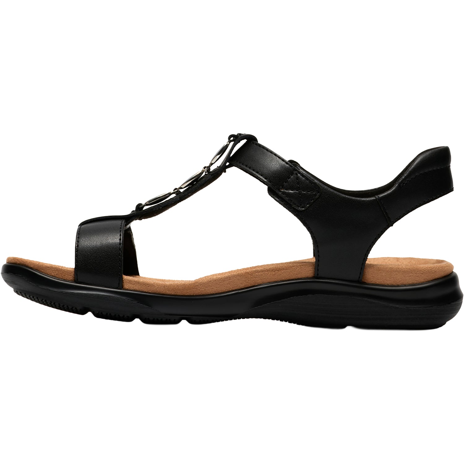 Womens Clarks Clarks Kitly Gem Women's Dress Sandals Black Leather Black Leather