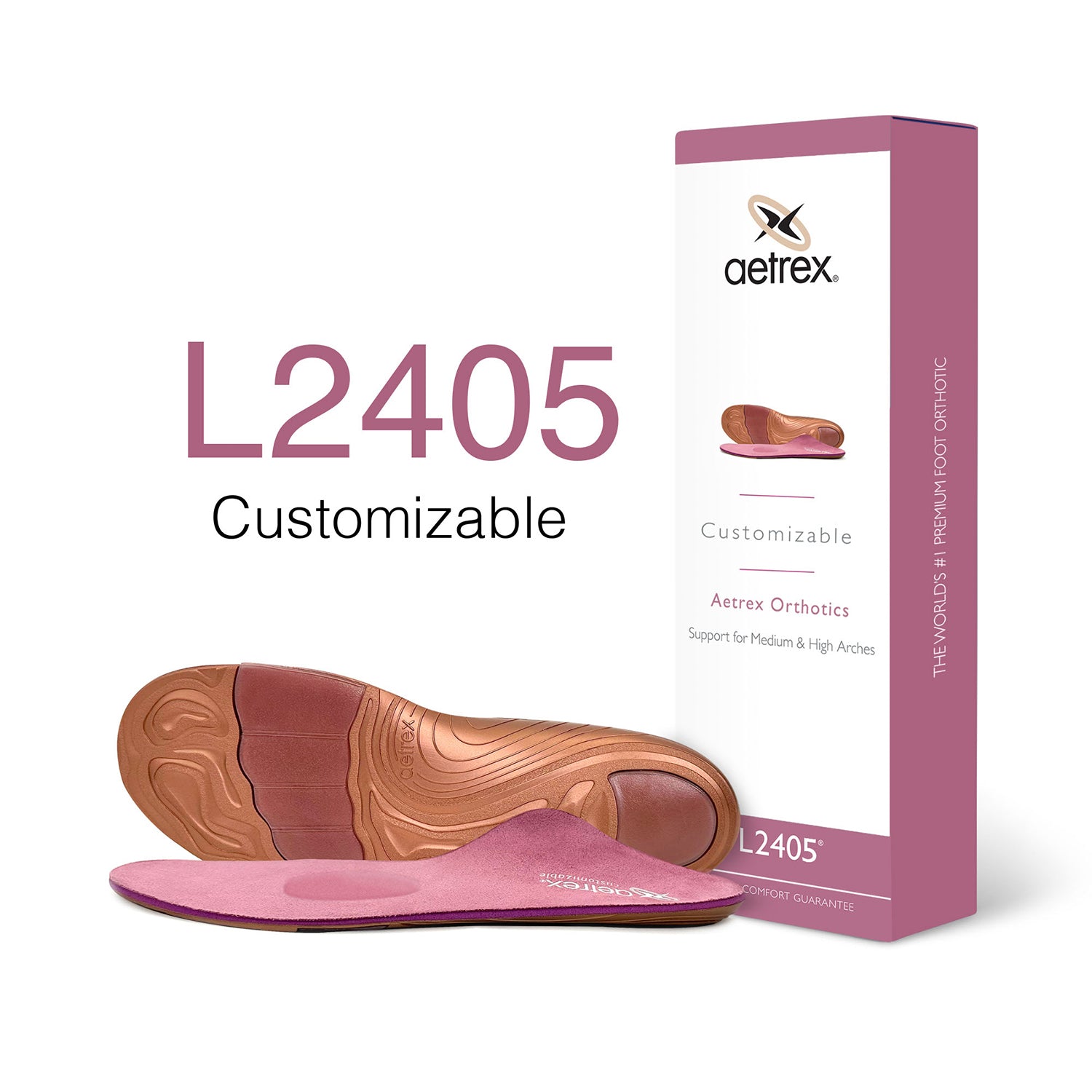 Womens Lynco Aetrex L2405 Lynco Women's Insoles Pink Pink