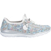 Womens Rieker Rieker L3252-91 Nikita 52 Ice-Multi/Weiss-Silber/Blomst/Scubameta Ice-Multi/Weiss-Silber/Blomst/Scubameta