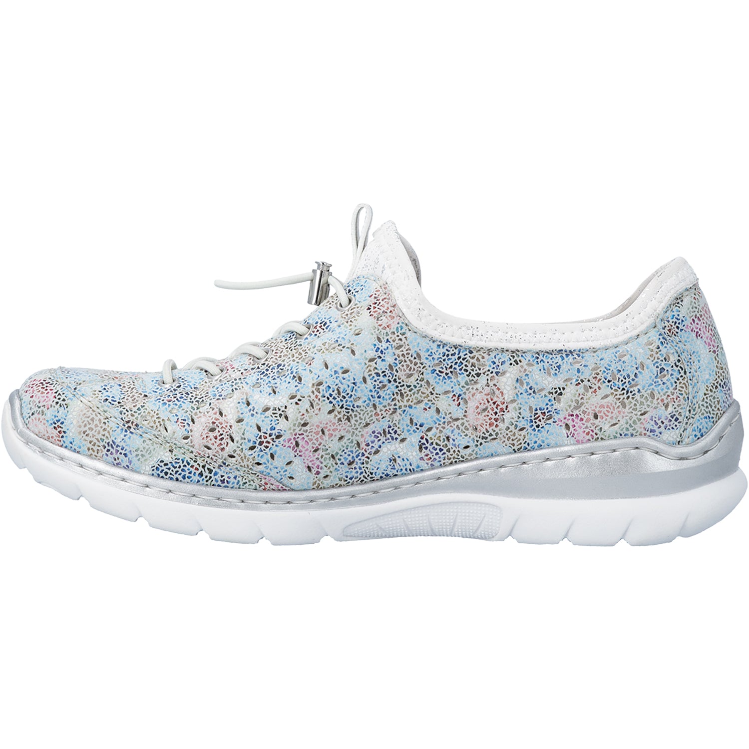 Womens Rieker Rieker L3252-91 Nikita 52 Ice-Multi/Weiss-Silber/Blomst/Scubameta Ice-Multi/Weiss-Silber/Blomst/Scubameta